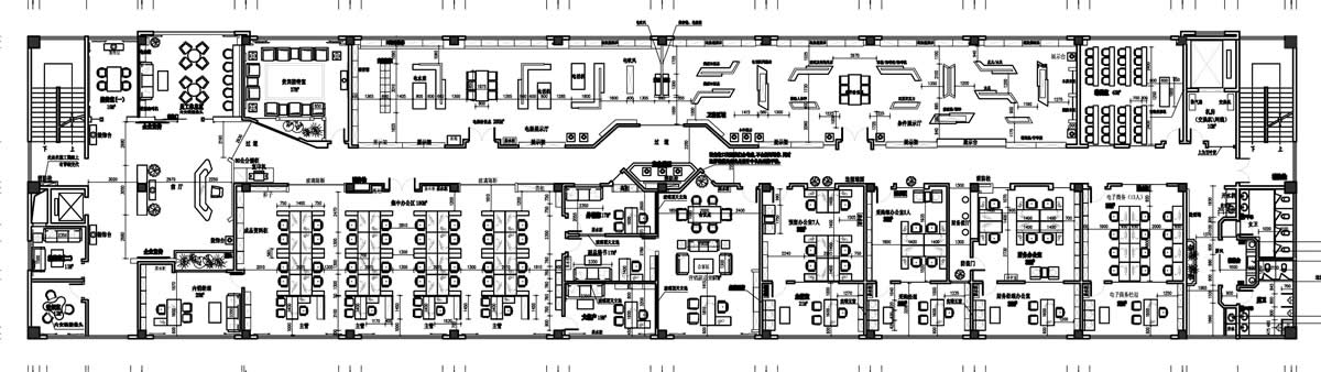 吳山健浩3000m2現代簡約辦公樓裝修項目(圖1)